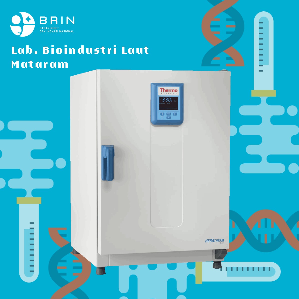 Oven Pengering Thermoscientific Heratherm OGH180 di Lab Bioindustri Laut Lombok