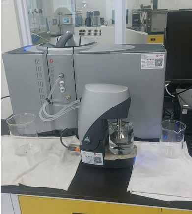 Analysis of sediment grain size using Particle Size Analyzer (PSA)
