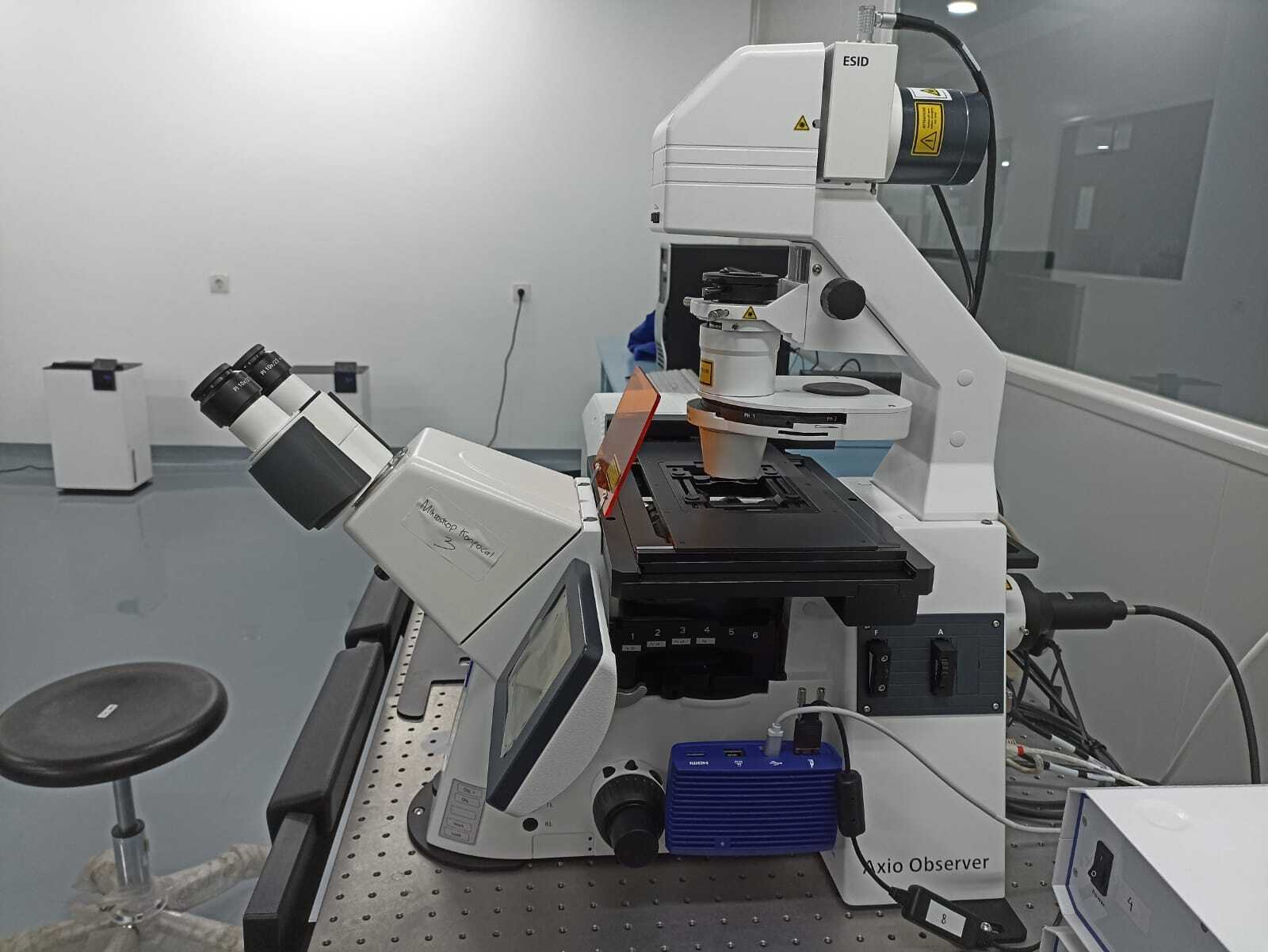 Analisis fluorescence menggunakan laser (Mikroskop Konfokal LSM-900) Gedung Genomik - Pendampingan Operator Alat