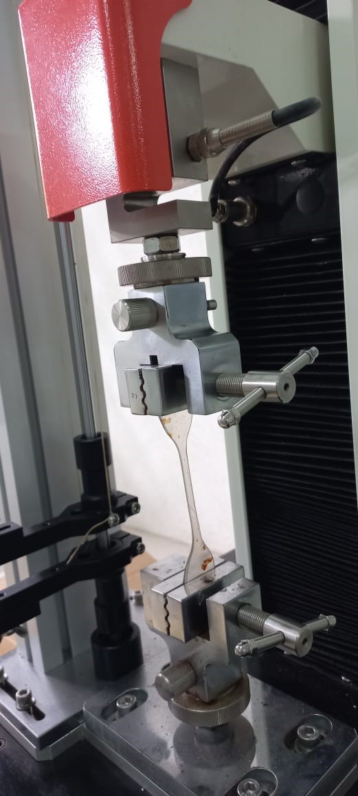 Tensile strength test using Universal Testing Machine (UTM)