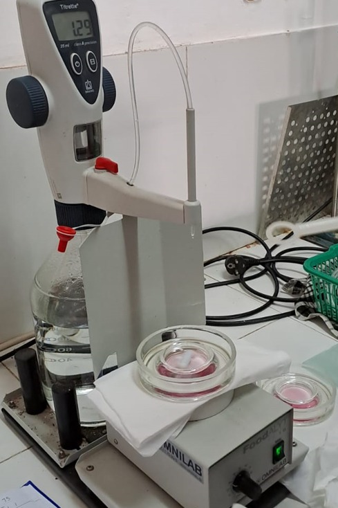 Analisis kadar ammonia dari sampel cair dengan metode conway