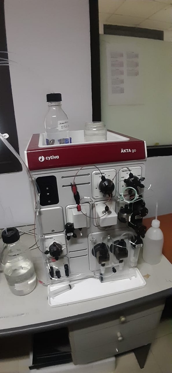 Penggunaan alat AKTA GO PROTEIN PURIFICATION SYSTEM