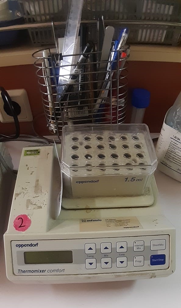 Penggunaan alat  THERMO MIXER (EPPENDORF)