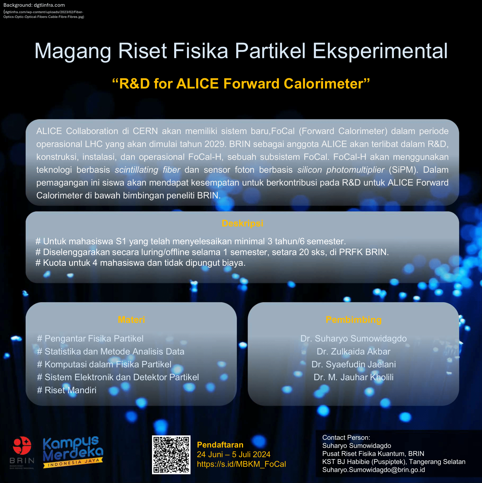 Magang Riset - R & D for ALICE Forward Calorimeter