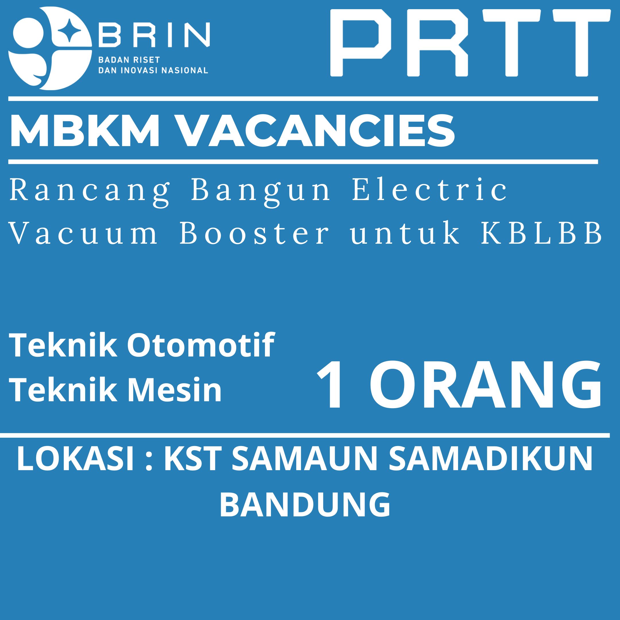 MBKM - Design and Development of Battery-Powered Electric Vehicle Chassis (KBLBB): electric Vacuum Booster - electric Vehicle Technology