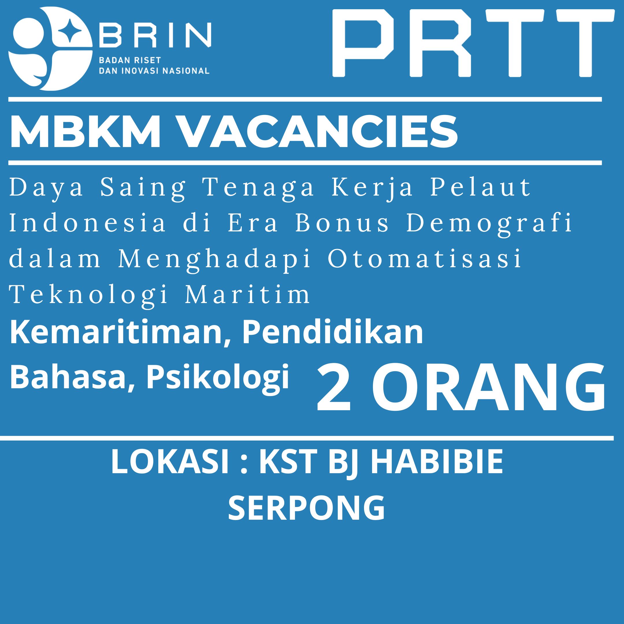 MBKM - Daya Saing Tenaga Kerja Pelaut Indonesia di Era Bonus Demografi dalam Menghadapi Otomatisasi Teknologi Maritim - Keselamatan Transportasi