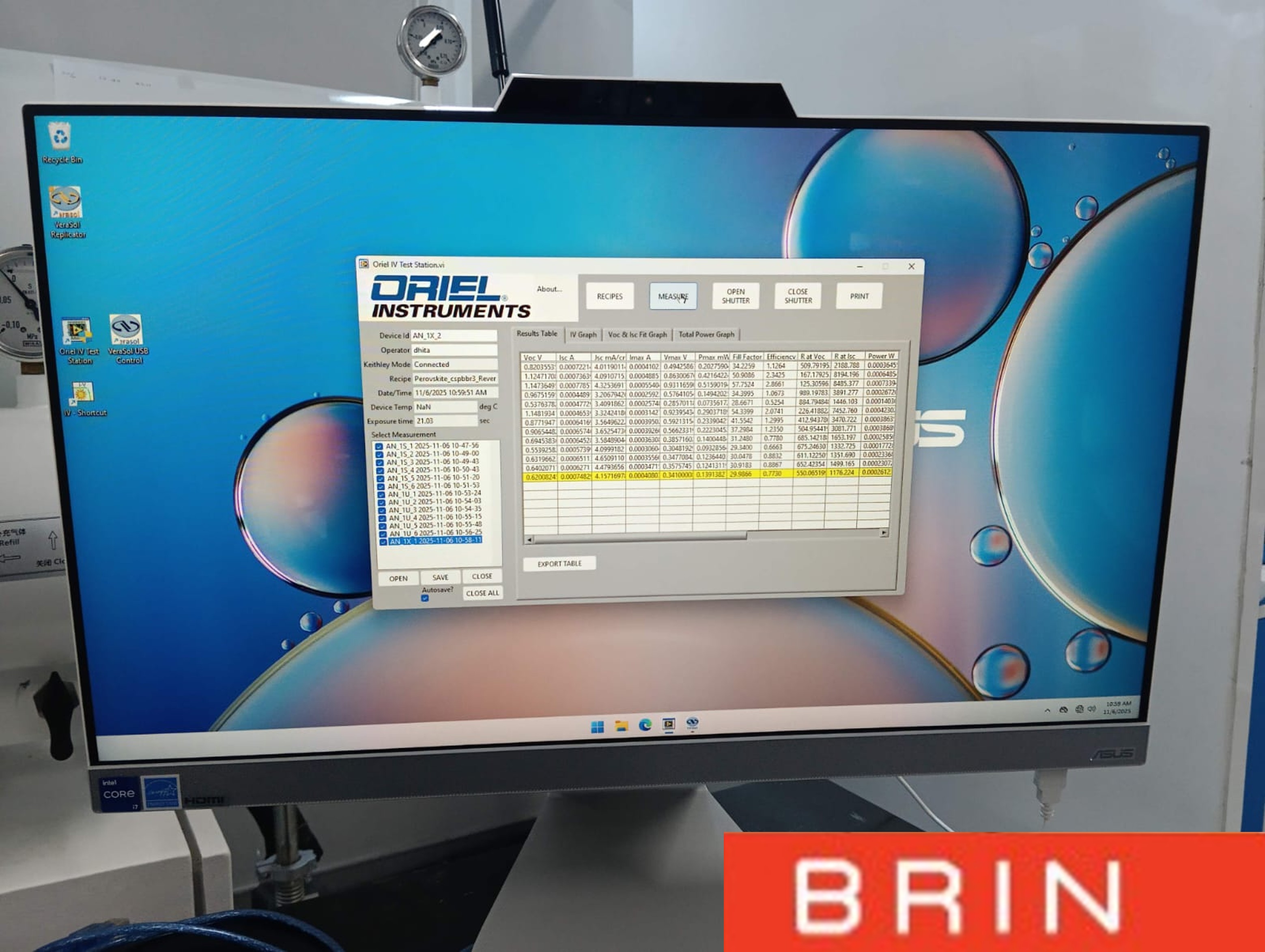 Pengujian Sun Simulator dalam Glove Box